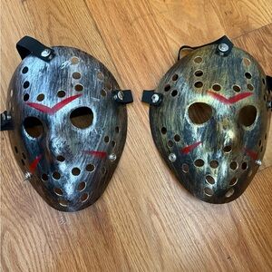 Hockey Style Masks with Red Accents